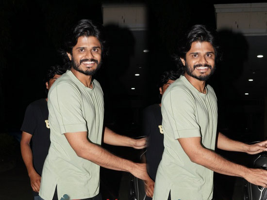 Anand Devarakonda Post Dubbing in Hyderabad